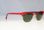 RAY-BAN Mens Womens Designer Sunglasses Red Rectangle RB 2156 955 19777