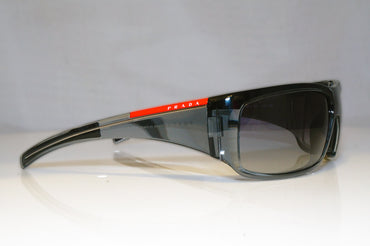 PRADA Mens Vintage Designer Sunglasses Grey Wrap SPS 01L BRU-3M1 17405