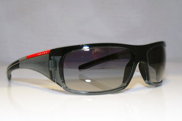 PRADA Mens Vintage Designer Sunglasses Grey Wrap SPS 01L BRU-3M1 17405
