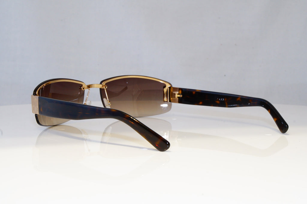 GUCCI Mens Womens Vintage Designer Sunglasses Brown Rectangle GG 1799 BRN 19786