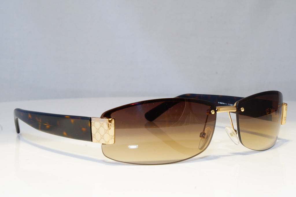 GUCCI Mens Womens Vintage Designer Sunglasses Brown Rectangle GG 1799 BRN 19786