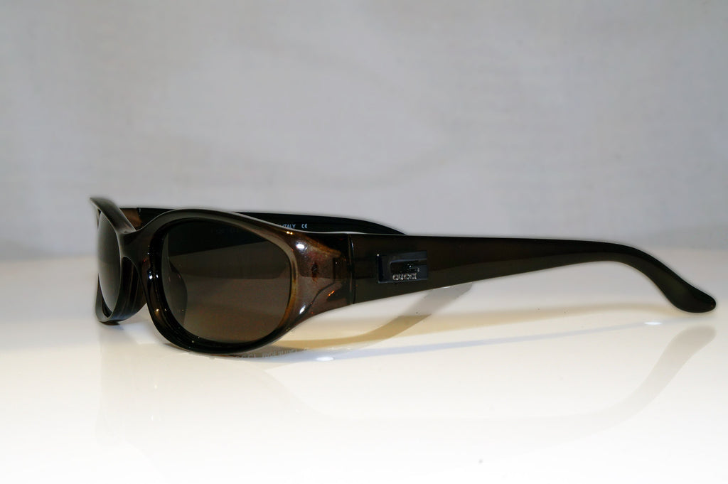 GUCCI Womens Vintage Designer Sunglasses Brown Rectangle GG 2456 E8K 17398