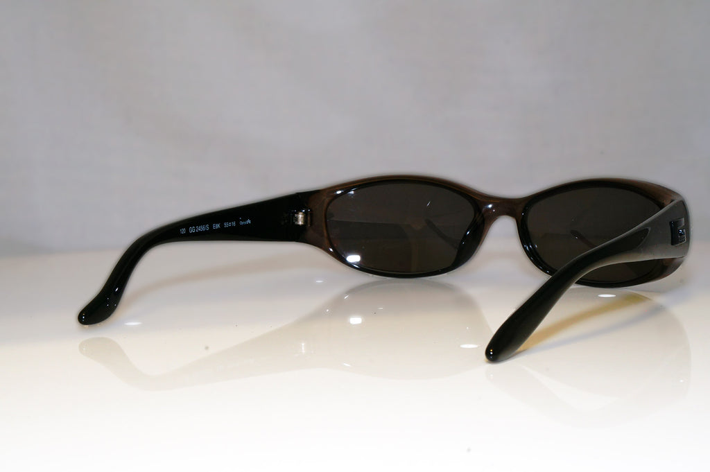 GUCCI Womens Vintage Designer Sunglasses Brown Rectangle GG 2456 E8K 17398