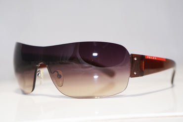 PRADA Mens Designer Sunglasses Brown Shield SPS 07F 4AN-6S1 15857