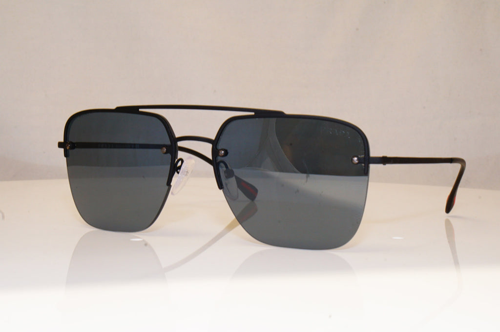 PRADA Mens Designer Sunglasses Black Square SPS 54S DG0-5L0 18394