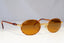 RAY-BAN Mens Womens Vintage 1990 Designer Sunglasses Gold Oval W2543 BRN 20130