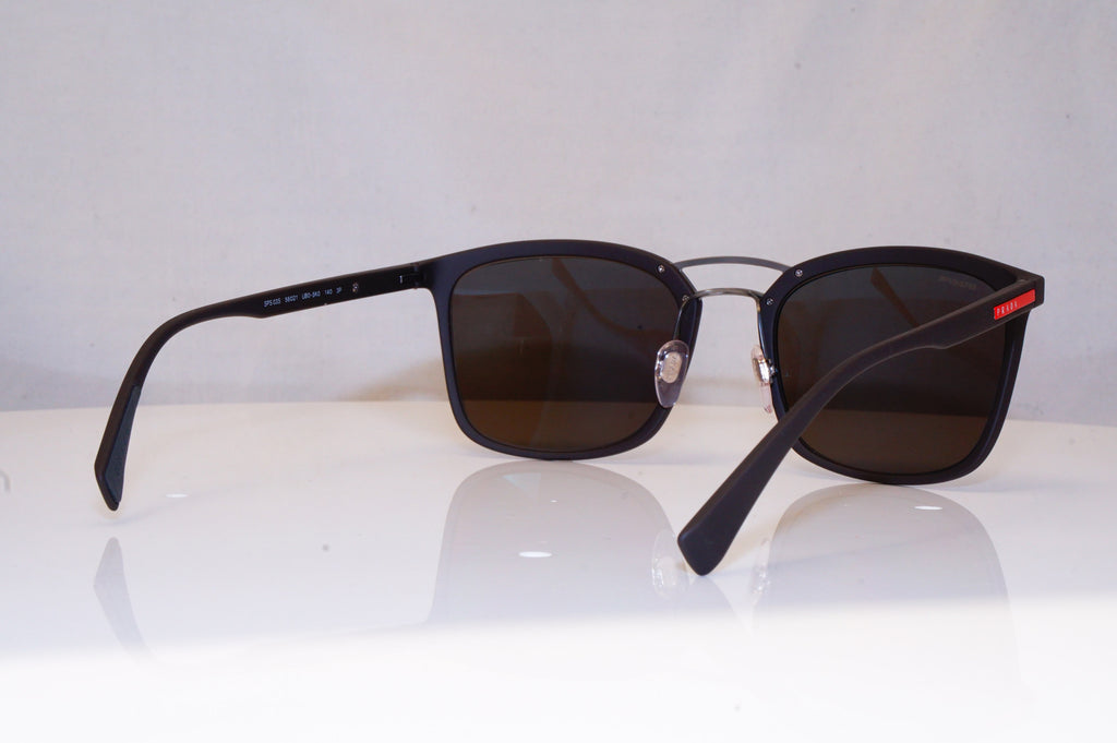 PRADA Mens Polarized Designer Sunglasses Grey Square SPS 03S UBO-5KO 18392