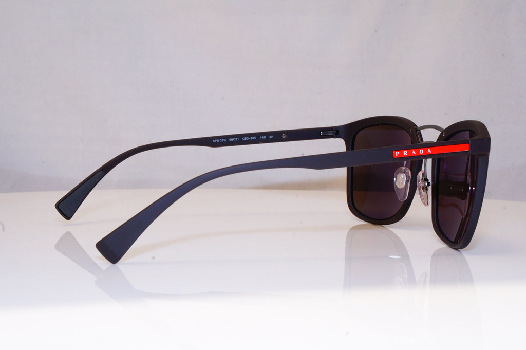 PRADA Mens Polarized Designer Sunglasses Grey Square SPS 03S UBO-5KO 18392