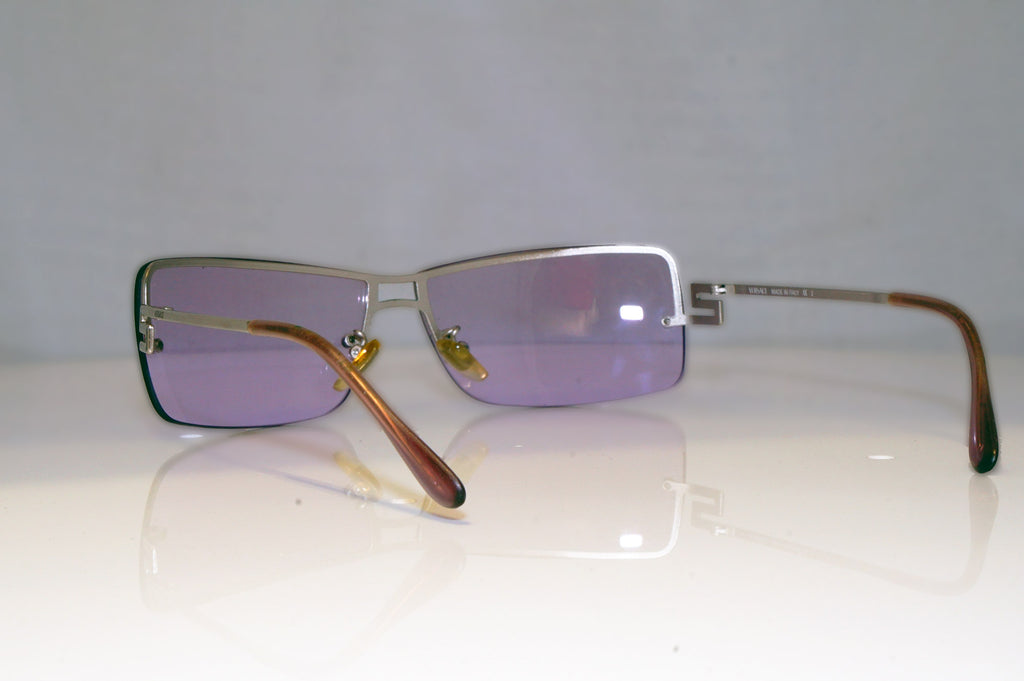 VERSACE Mens Unisex Designer Sunglasses Silver Rectangle MOD N18 COL 26M 17404
