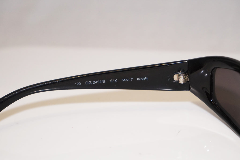GUCCI 1990 Vintage Mens Designer Sunglasses Black Rectangle GG 2454 E1K 14434