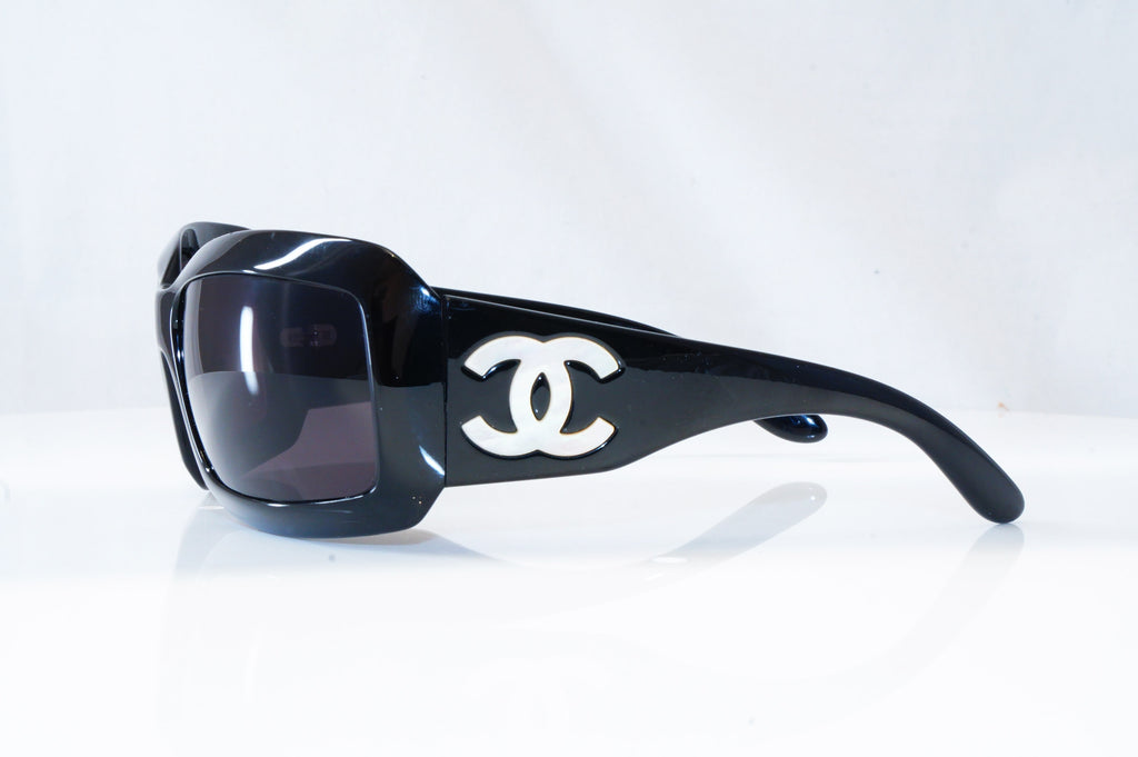 CHANEL Womens Designer Sunglasses Black Wrap MOTHER OF PEARL 5076-H 501/87 16549