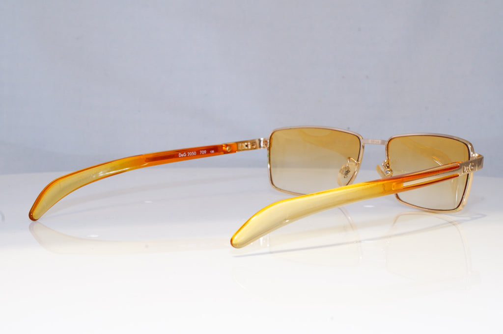 DOLCE & GABBANA Mens Womens Vintage Designer Sunglasses Gold D&G 2050 709 20125