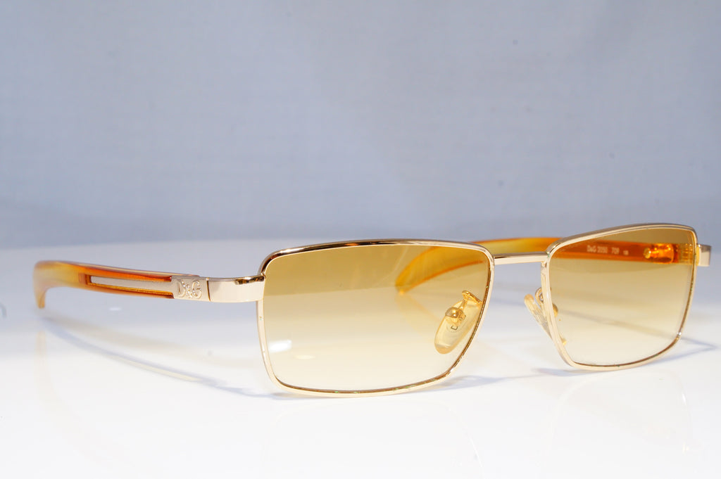 DOLCE & GABBANA Mens Womens Vintage Designer Sunglasses Gold D&G 2050 709 20125