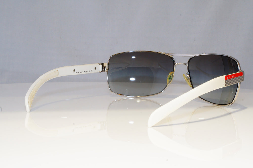 PRADA Mens Designer Sunglasses White Wrap SPS 54I 1BC-3M1 13830