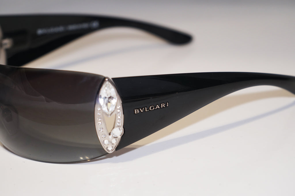 BVLGARI Boxed Womens Designer Sunglasses Black Shield 8026 901/8G 15839