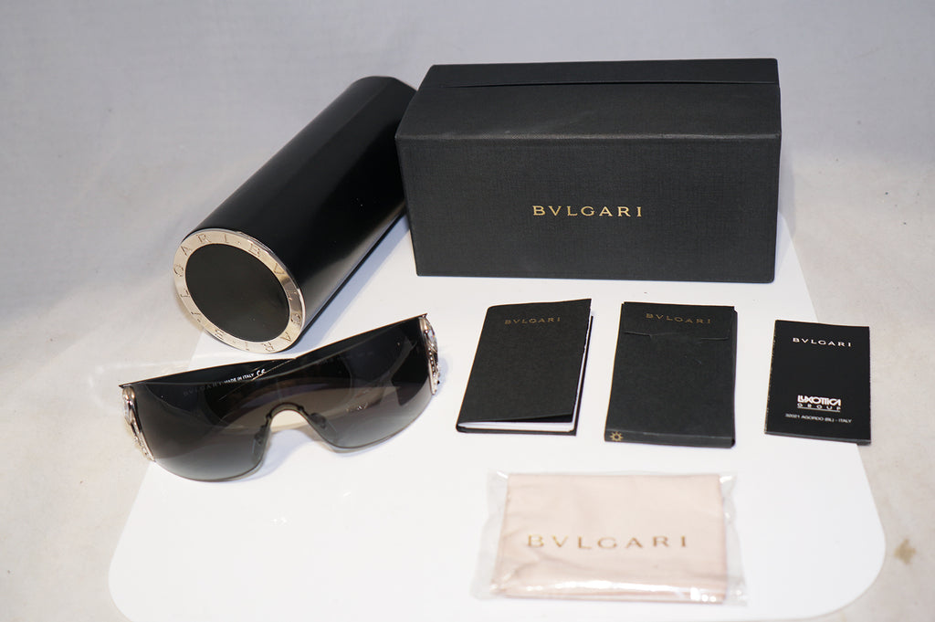 BVLGARI Boxed Womens Designer Sunglasses Black Shield 8026 901/8G 15839