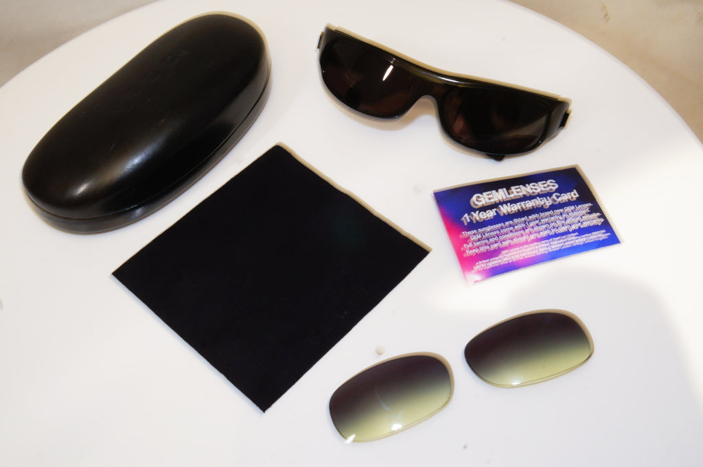 GUCCI Mens Vintage 1990 Designer Sunglasses Black Wrap GG 1190 807 18183