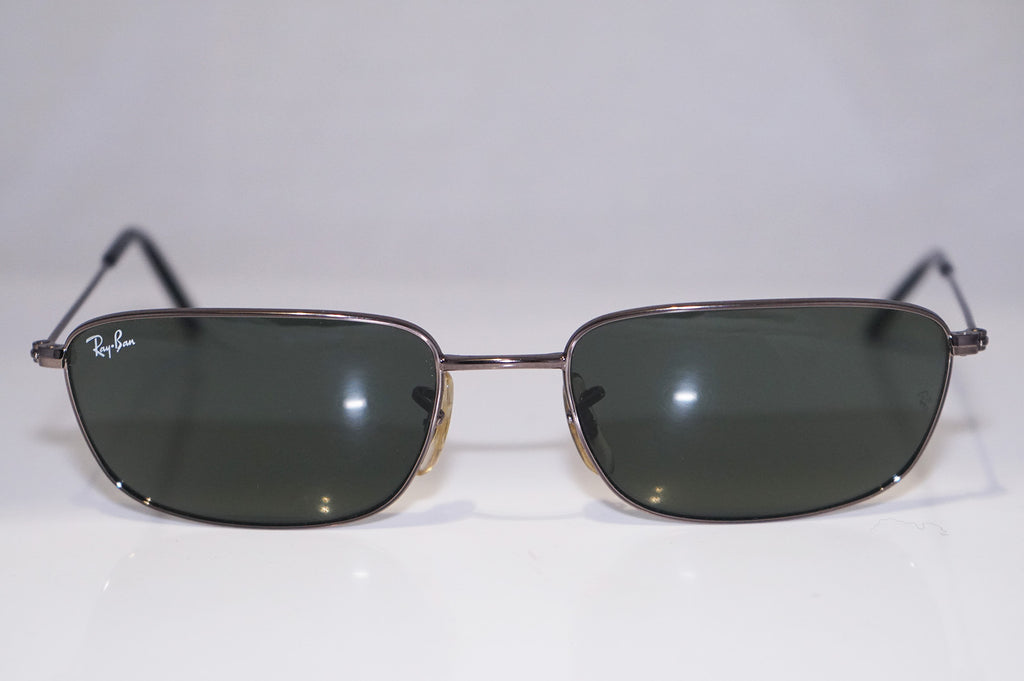 RAY-BAN Vintage Mens Designer Sunglasses Silver Rectangle RB 3262 004 14397