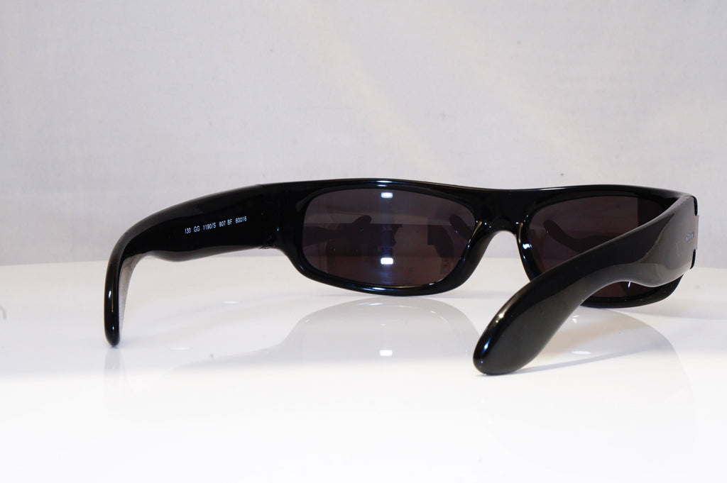 GUCCI Mens Vintage 1990 Designer Sunglasses Black Wrap GG 1190 807 18183