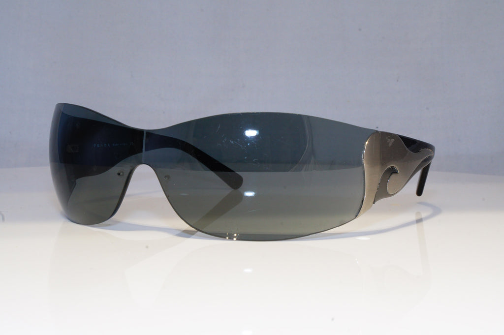PRADA Womens Designer Sunglasses Black Shield SPR 58F 5AV-1A1 18192