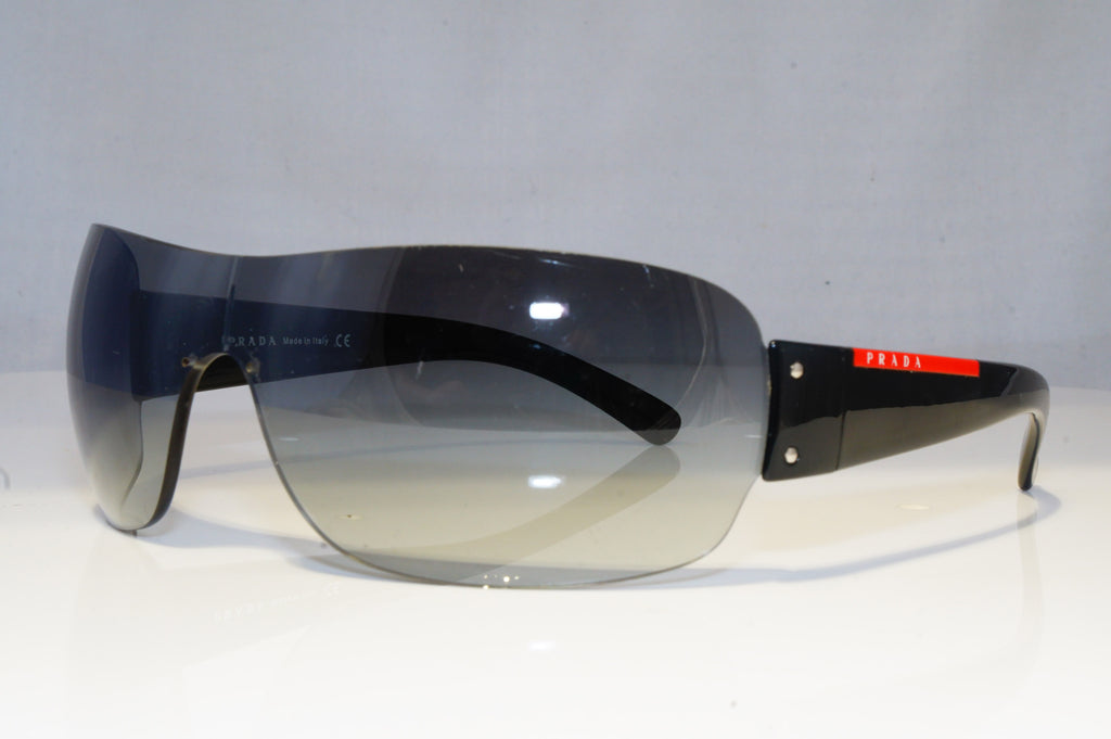 PRADA Mens Designer Sunglasses Black Shield SPS 07F 1AB-5D1 18267