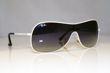RAY-BAN Mens Designer Sunglasses White Shield RB 3211 032/8G 17105