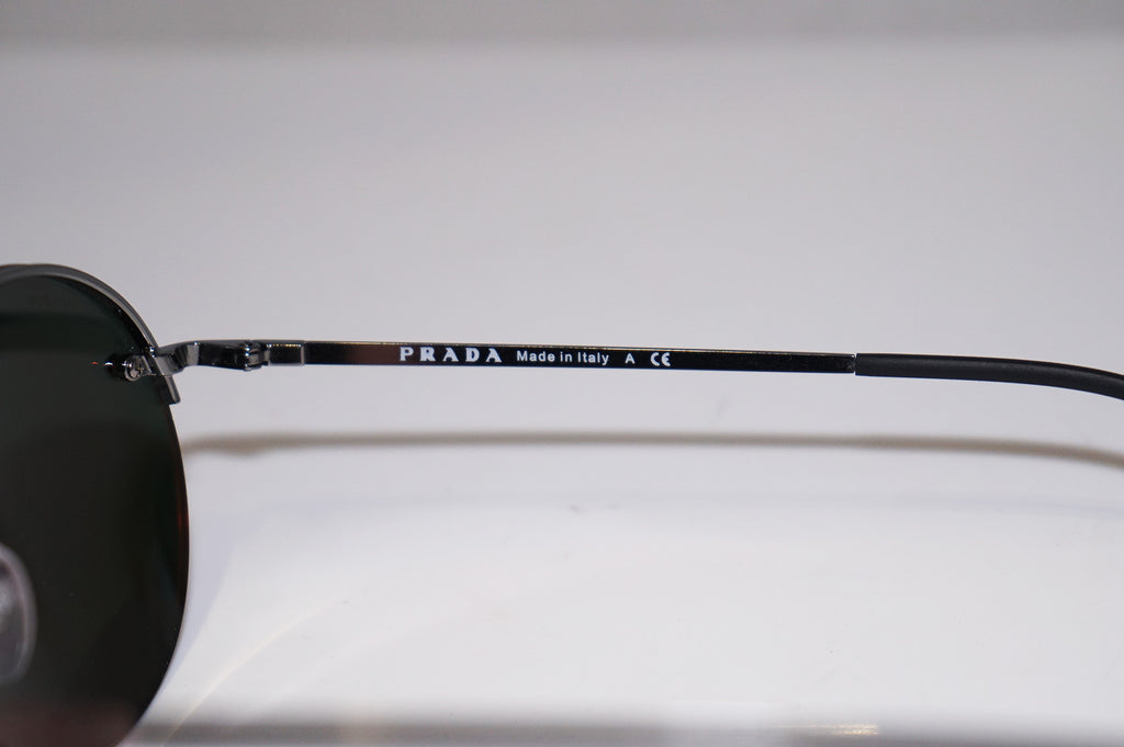 PRADA Mens Unisex Designer Mirror Sunglasses Silver Round SPS 54R 5AV-5M0 12579