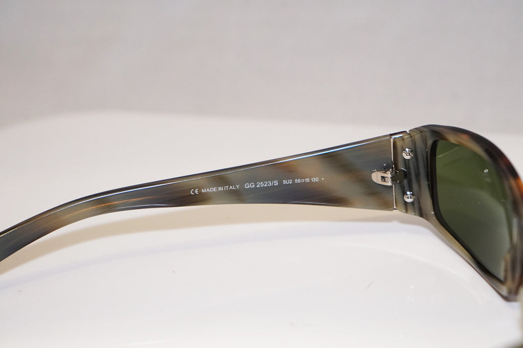 GUCCI Vintage Mens Designer Sunglasses Brown Rectangle GG 2523 5U2 14596