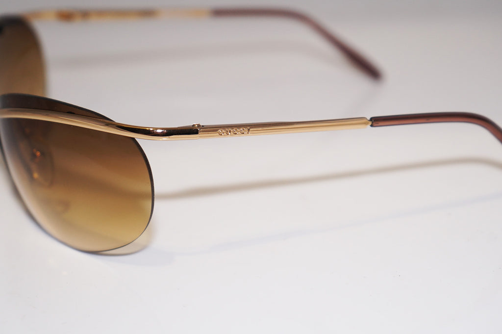 GUCCI Vintage Mens Unisex Designer Sunglasses Gold Oval GG 2655 000BA 14606