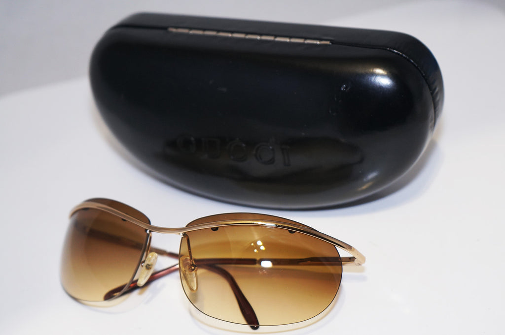 GUCCI Vintage Mens Unisex Designer Sunglasses Gold Oval GG 2655 000BA 14606