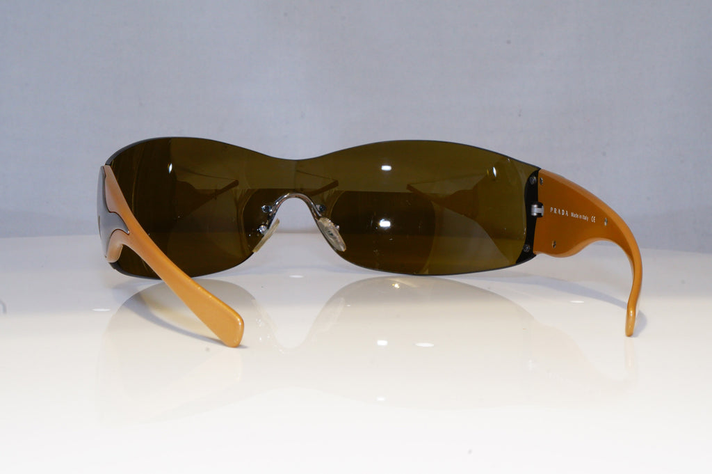 PRADA Womens Designer Sunglasses Brown Shield SPR 58F 5AS-3N1 15922
