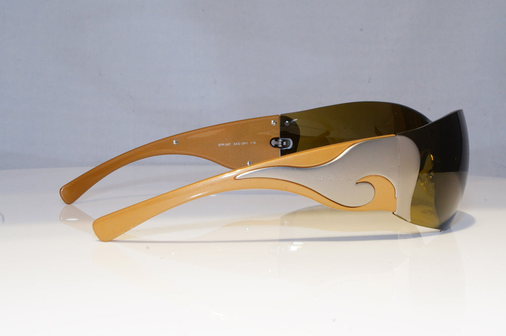 PRADA Womens Designer Sunglasses Brown Shield SPR 58F 5AS-3N1 15922