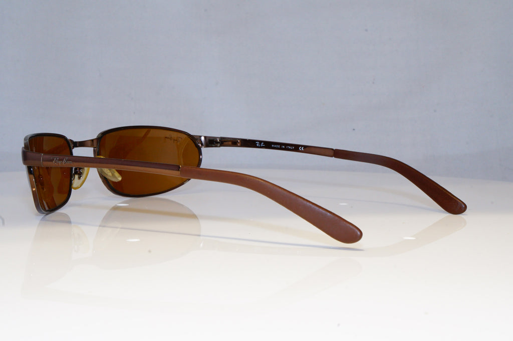 RAY-BAN Mens Designer Sunglasses Brown Rectangle RB 3176 014 14742