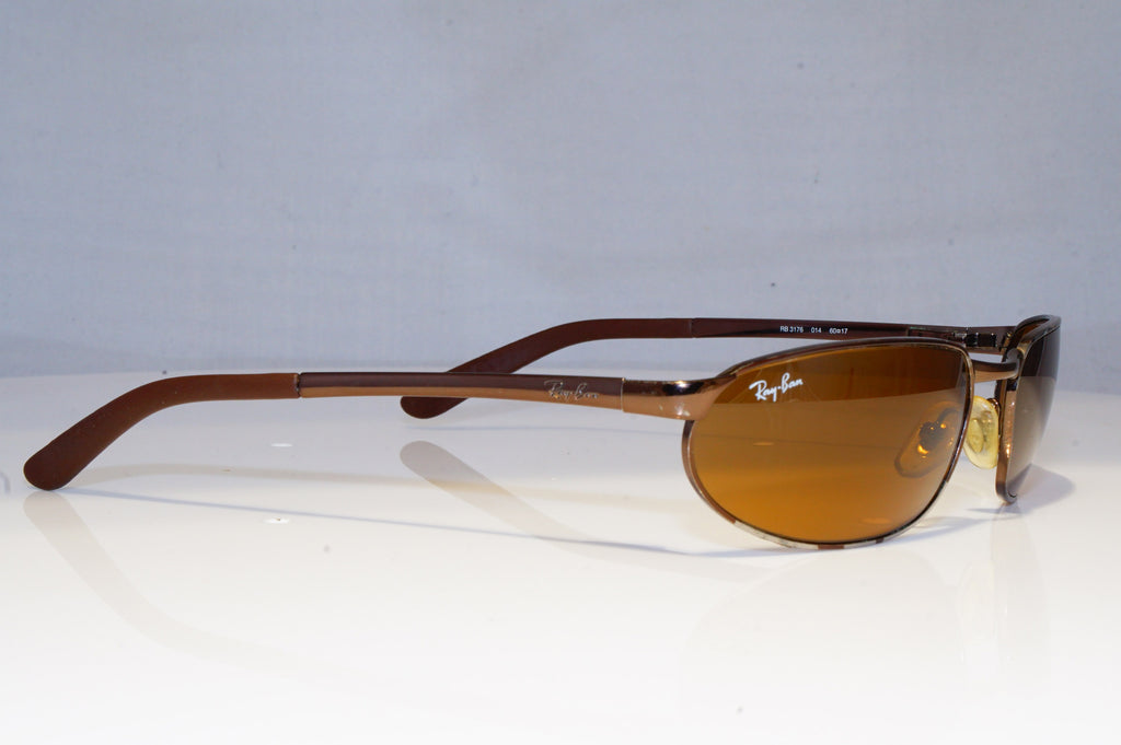 RAY-BAN Mens Designer Sunglasses Brown Rectangle RB 3176 014 14742