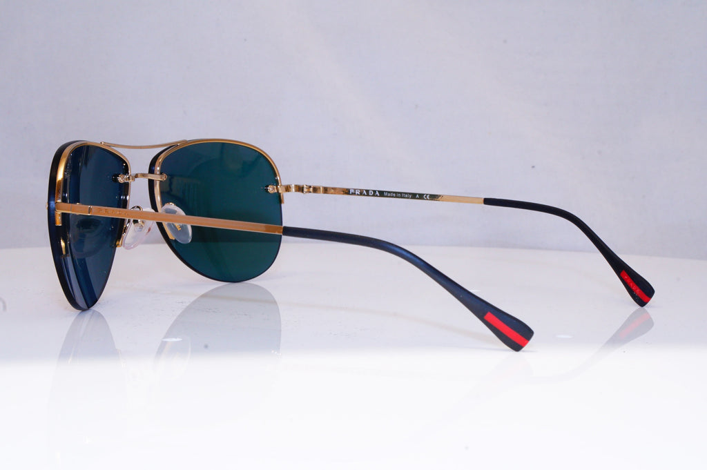 PRADA Mens Womens Mirror Designer Sunglasses Gold SPS 50R ZVN-5L2 18457