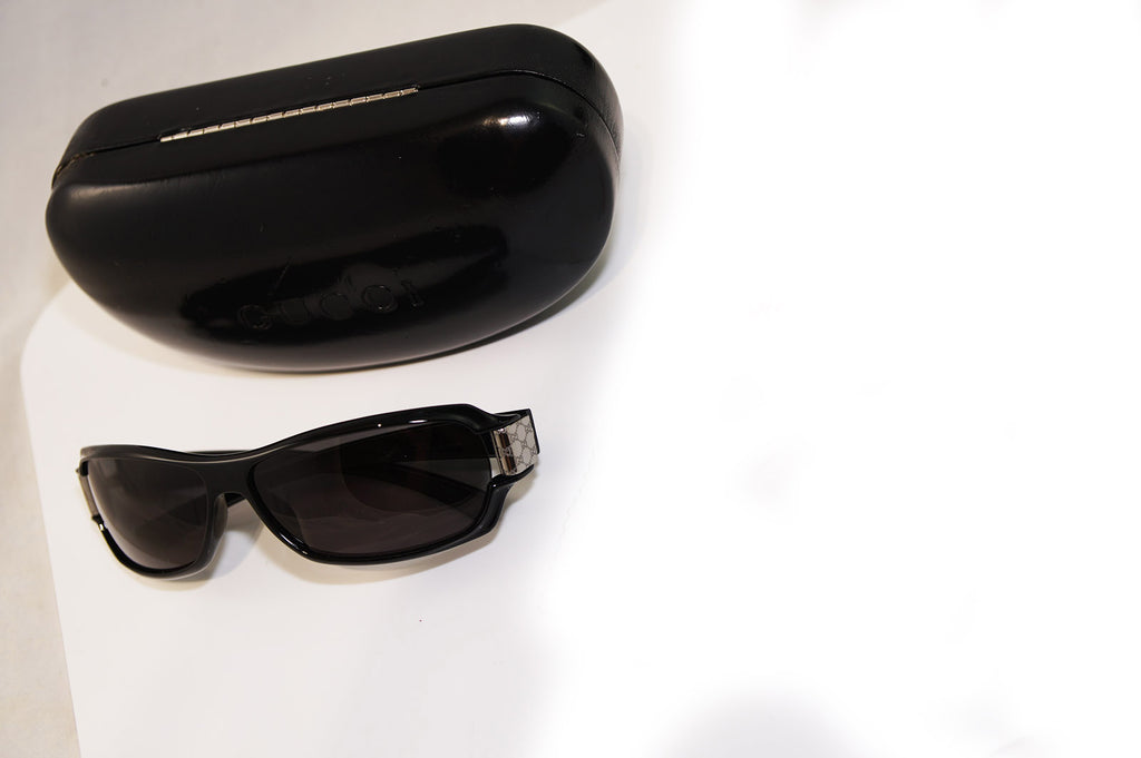 GUCCI 1990 Vintage Womens Designer Sunglasses Black Rectangle GG 2547 NE8 16542