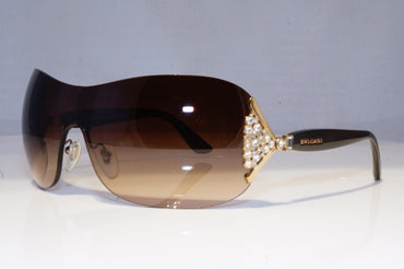 BVLGARI Mens Diamante Designer Sunglasses Brown Shield 6061-B 278/13 18390