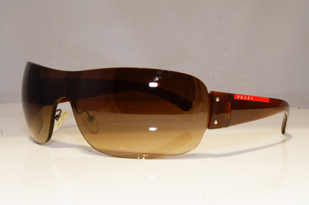 PRADA Mens Designer Sunglasses Brown Shield SPS 07F 4AN-6S1 17574