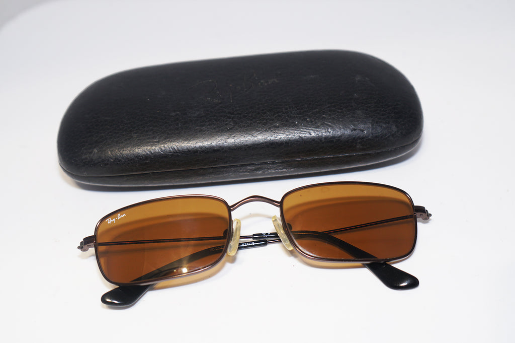 RAY-BAN Vintage Mens Designer Sunglasses Brown Rectangle RB 3133 012 15738