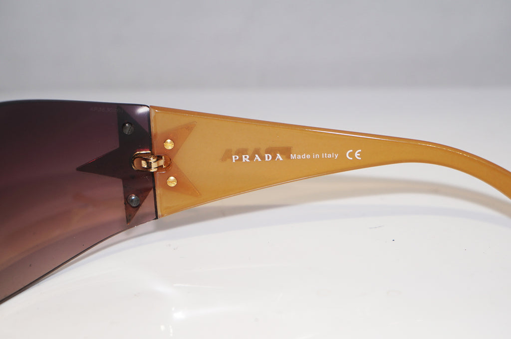 PRADA Mens Unisex Designer Star Sunglasses Gold Shield SPR 72G 5AK-6S1 15482