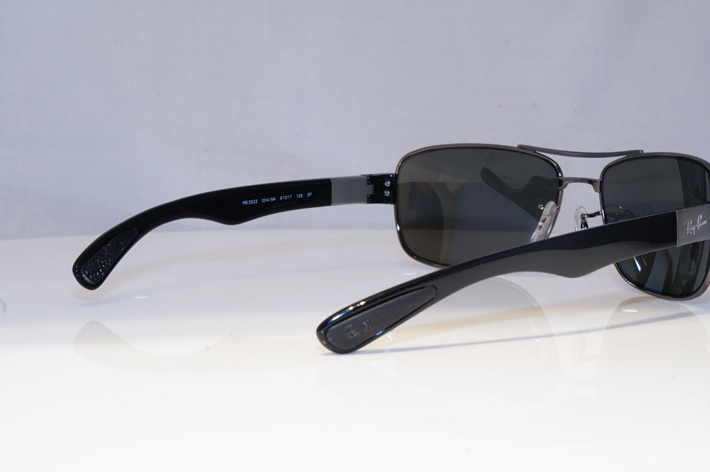 RAY-BAN Mens Polarized Designer Sunglasses Black Rectangle RB 3522 004/9A 17743