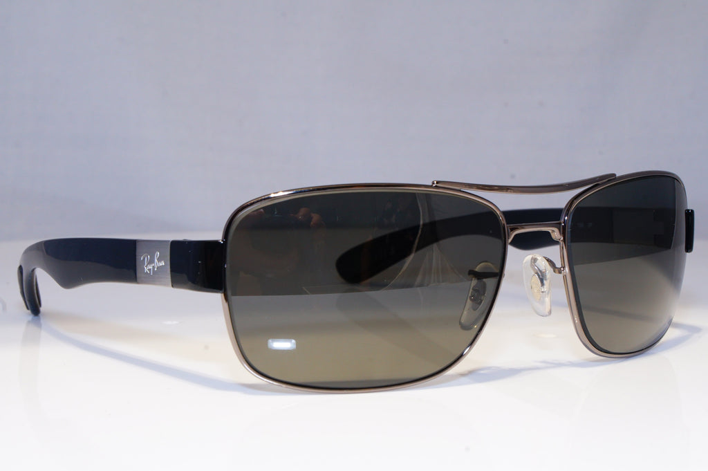 RAY-BAN Mens Polarized Designer Sunglasses Black Rectangle RB 3522 004/9A 17743