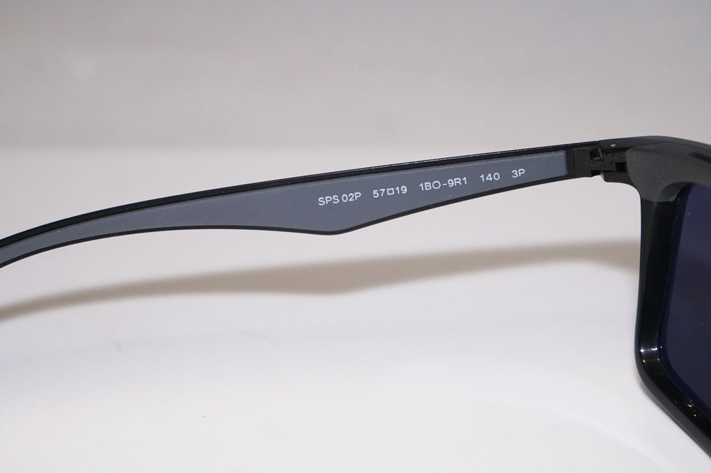 PRADA Mens Designer Polarized Mirror Sunglasses Black SPS 02P 1BO-9R1 14690