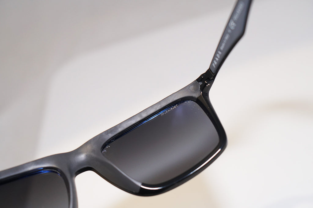 PRADA Mens Designer Polarized Mirror Sunglasses Black SPS 02P 1BO-9R1 14690