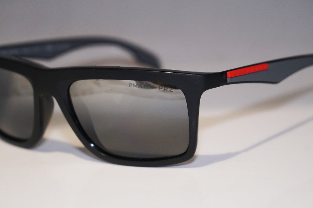 PRADA Mens Designer Polarized Mirror Sunglasses Black SPS 02P 1BO-9R1 14690