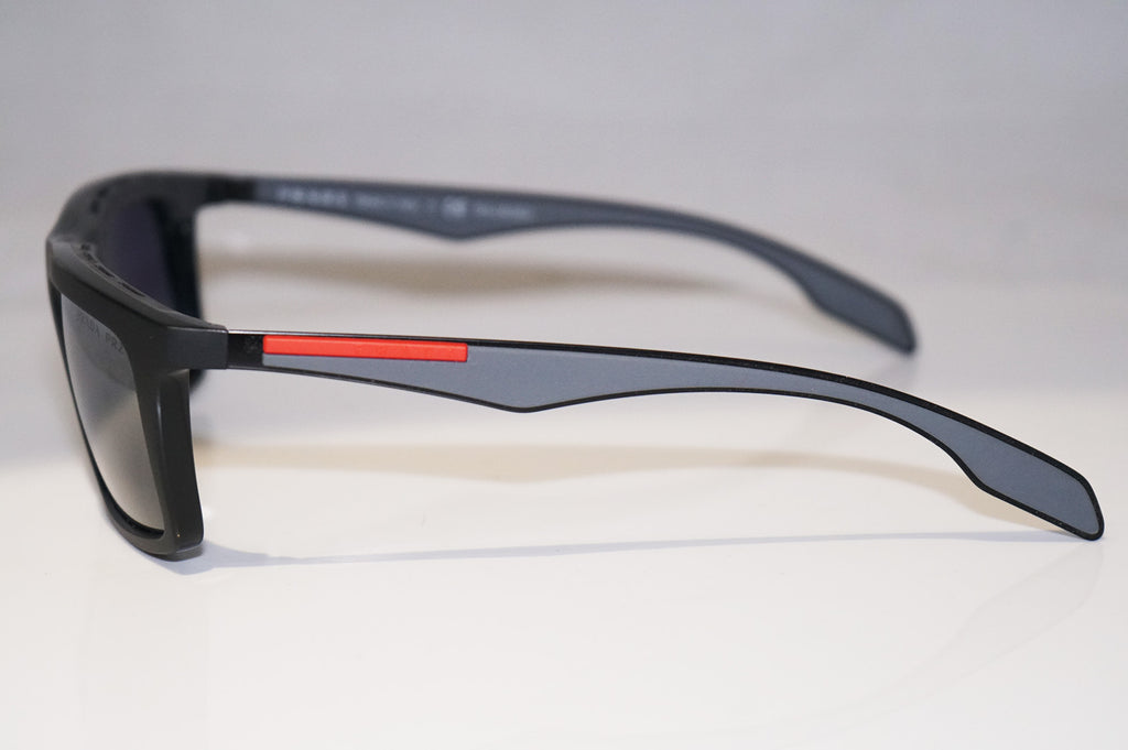 PRADA Mens Designer Polarized Mirror Sunglasses Black SPS 02P 1BO-9R1 14690