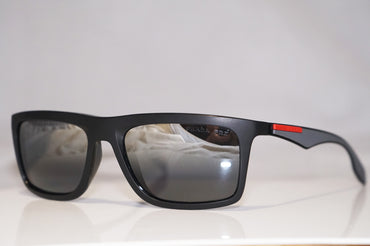 PRADA Mens Designer Polarized Mirror Sunglasses Black SPS 02P 1BO-9R1 14690