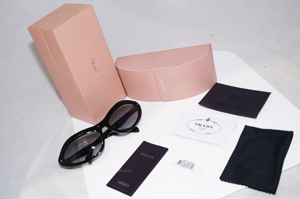 PRADA Boxed Womens Designer Sunglasses Black Cat Eye SPR 05N 1AB-3M1 14744