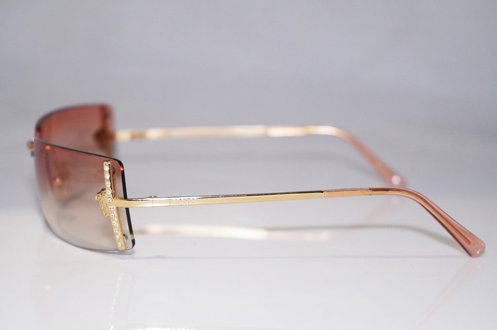 VERSACE Womens Designer Crystal Sunglasses Gold Rectangle MOD N29 N30/536 14740