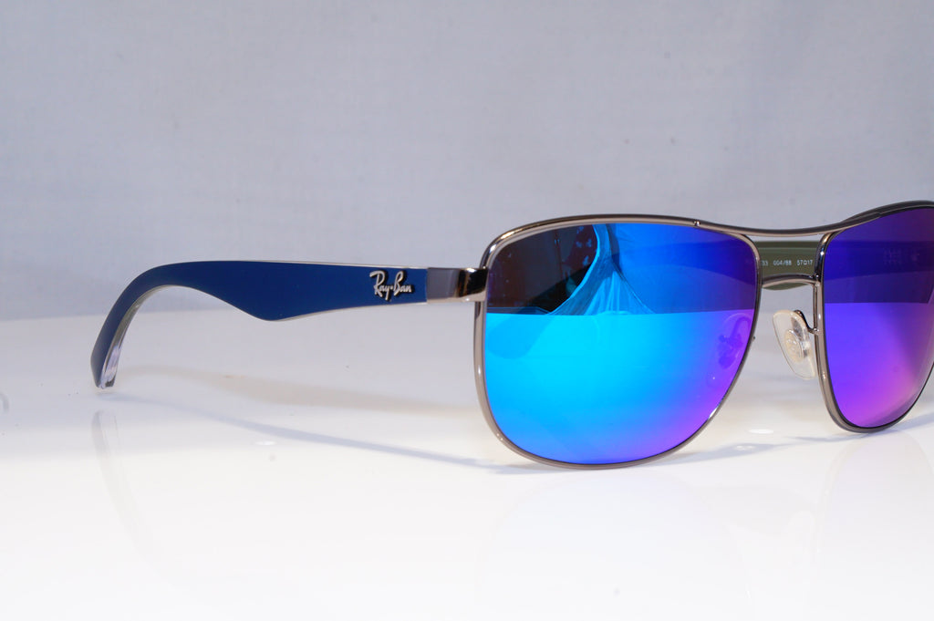 RAY-BAN Mens Mirror Designer Sunglasses Blue Rimless RB 3533 OO4/88 17770